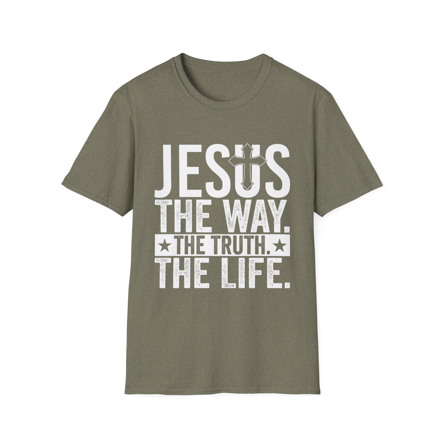 "Jesus The Way, The Truth, The Life" Unisex Tshirt (White Logo)