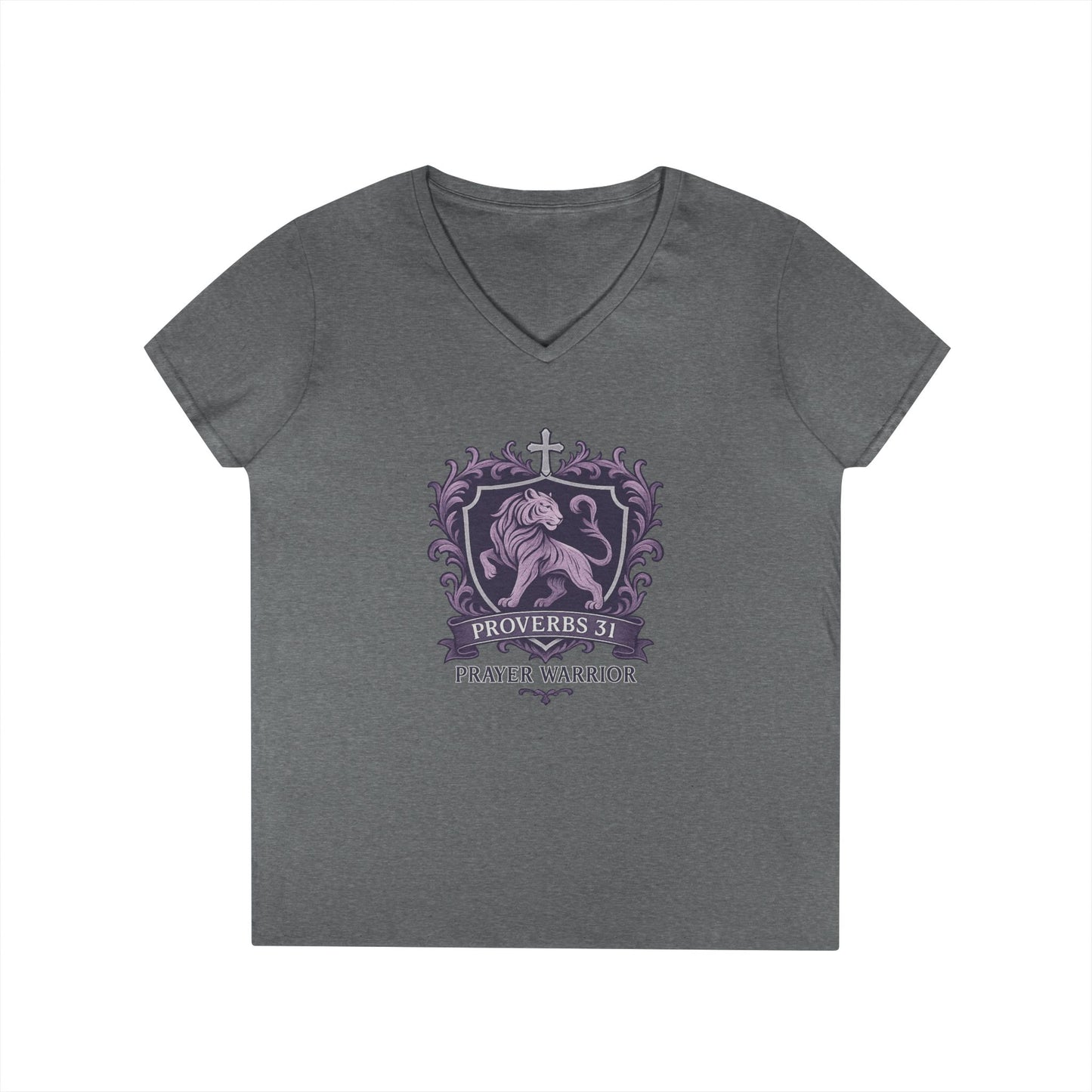 Proverbs 31 Prayer Warrior Christian Women's V-Neck T-Shirt