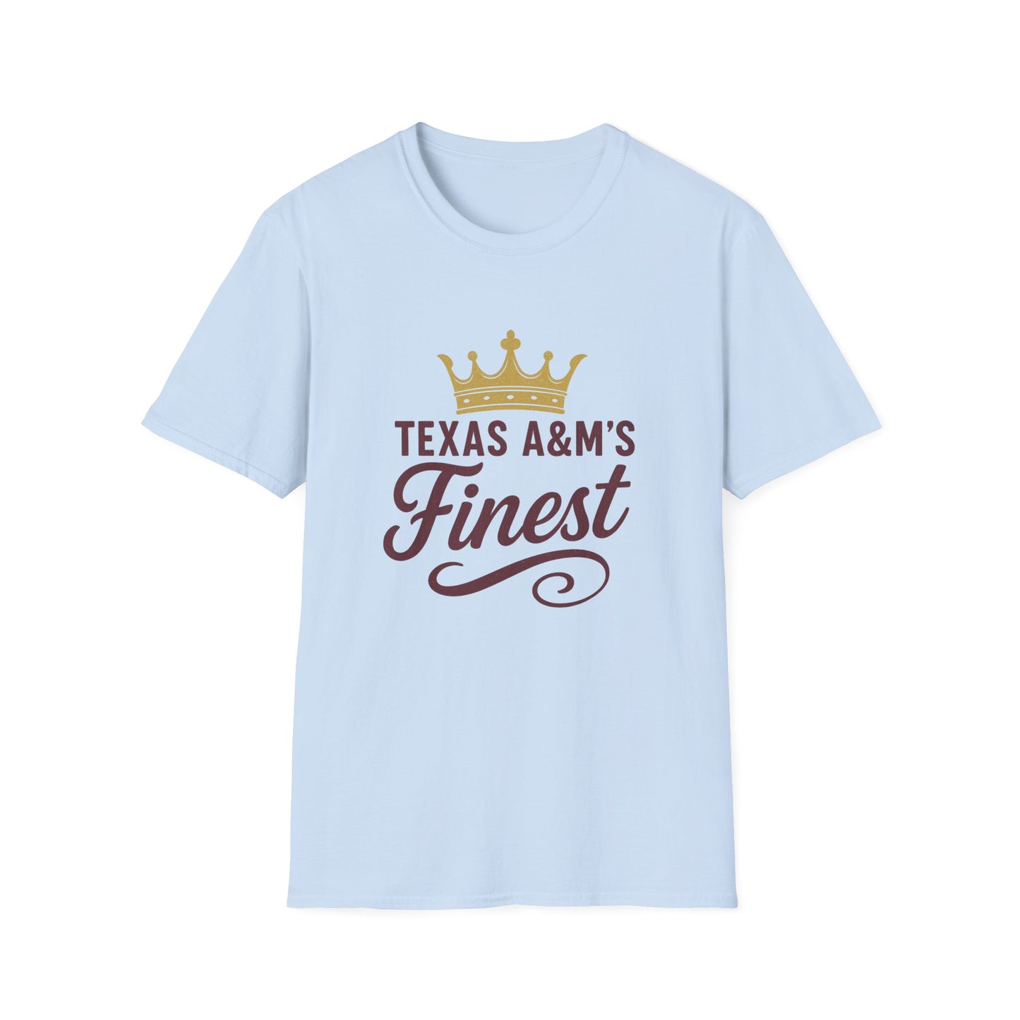 Texas A&M's Finest Unisex Softstyle T-Shirt (Crown Logo) - Sweet Baby Jeez Teez