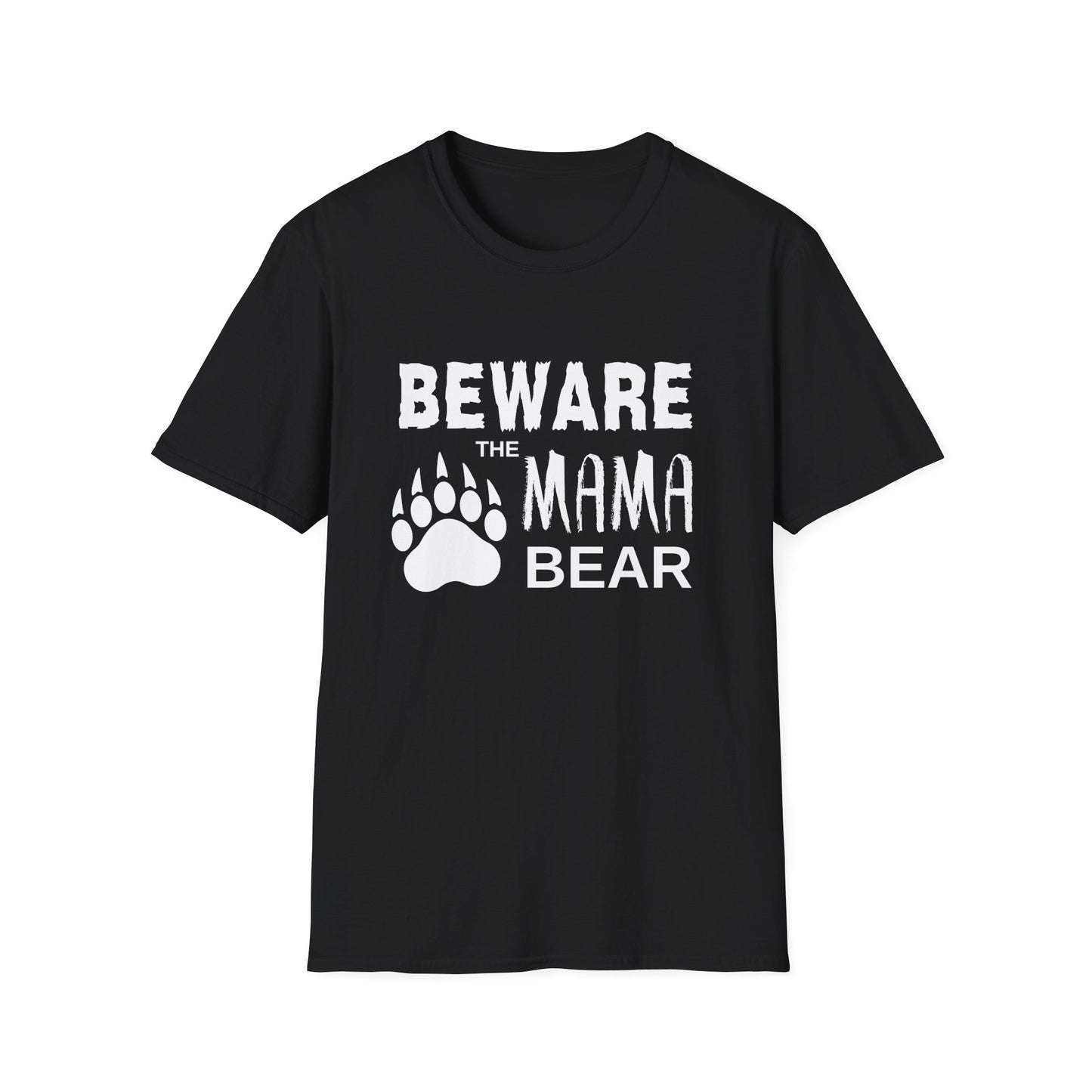 Mama Bear Women's Relaxed/Plus Tshirt (White Logo) - Sweet Baby Jeez Teez