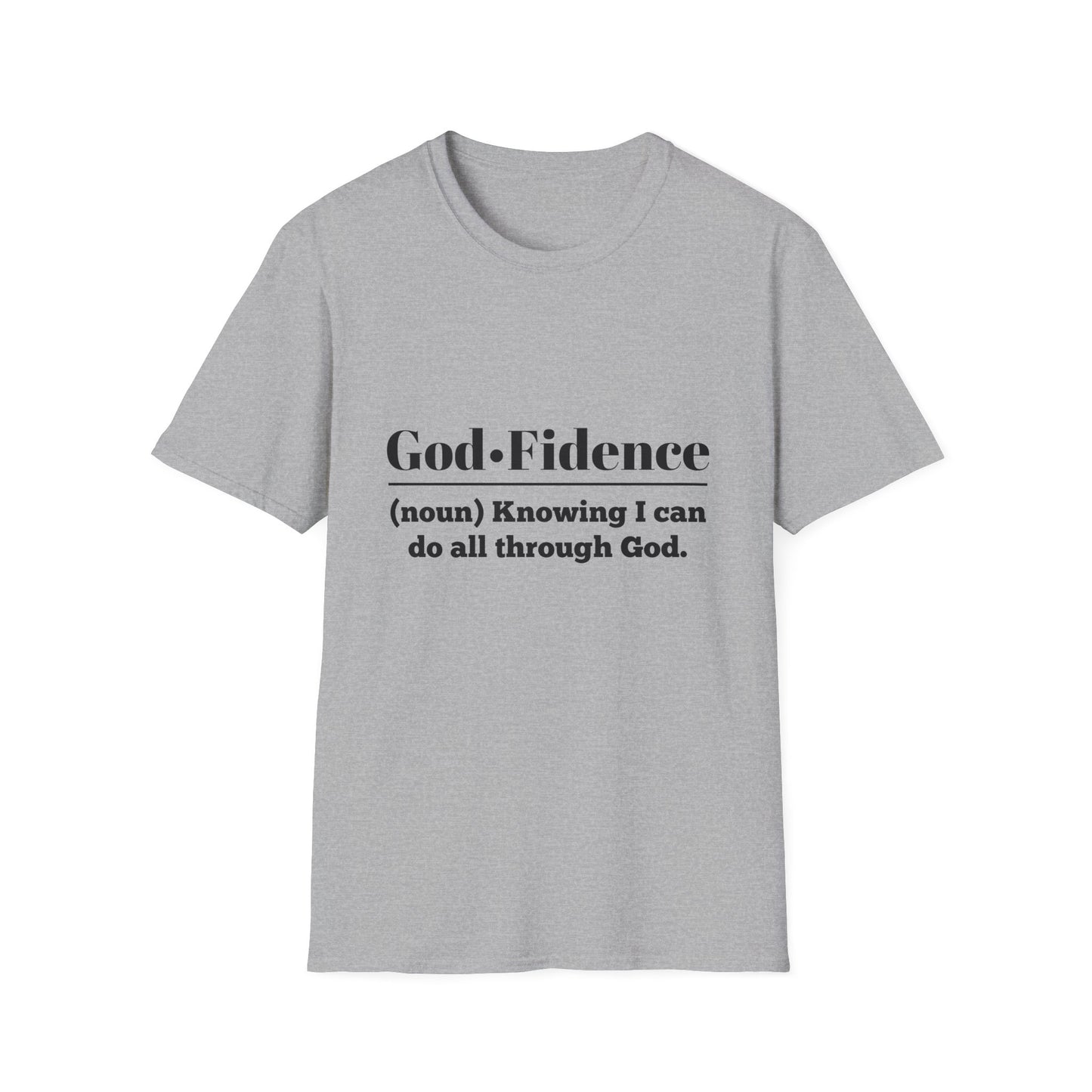 God-Fidence Men's Tshirt (Black Logo) - Sweet Baby Jeez Teez