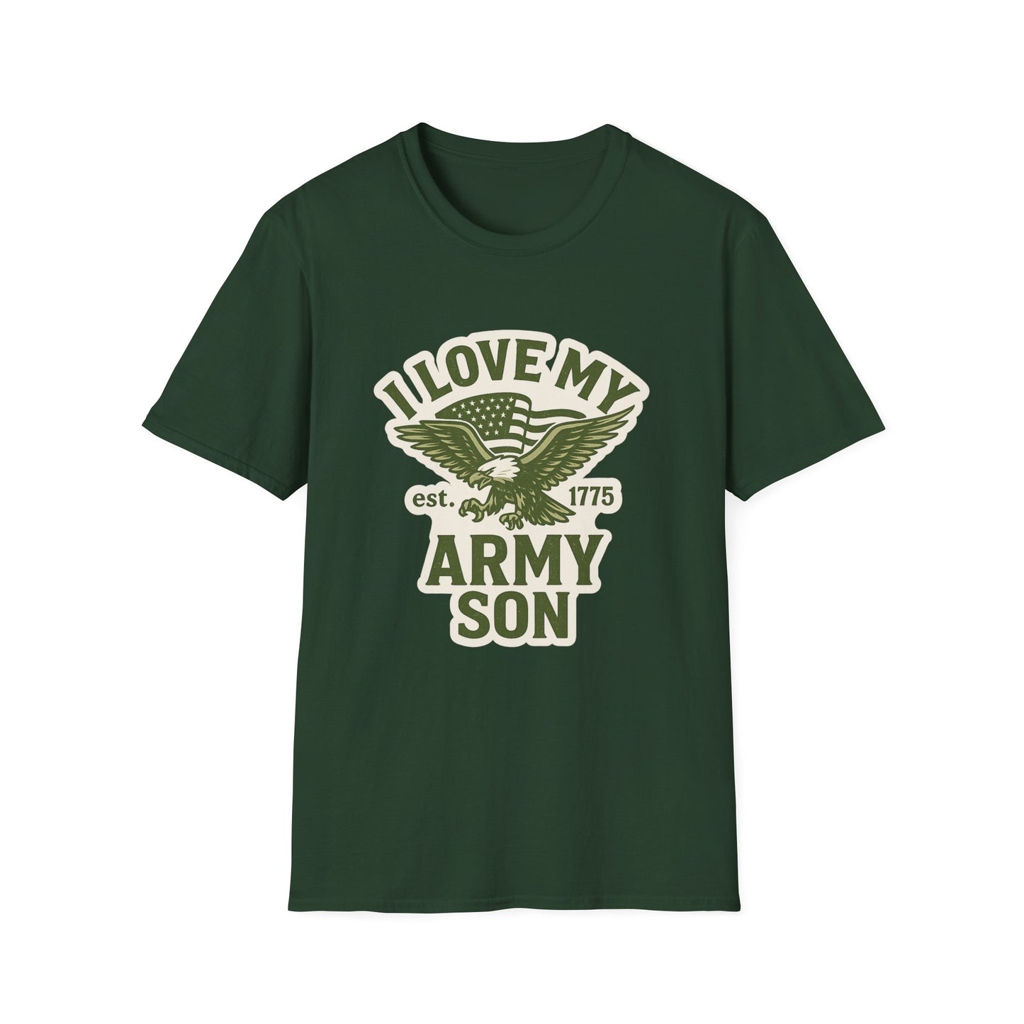 "I Love My Army Son" Military Support Patriotic Army Softstyle Tshirt