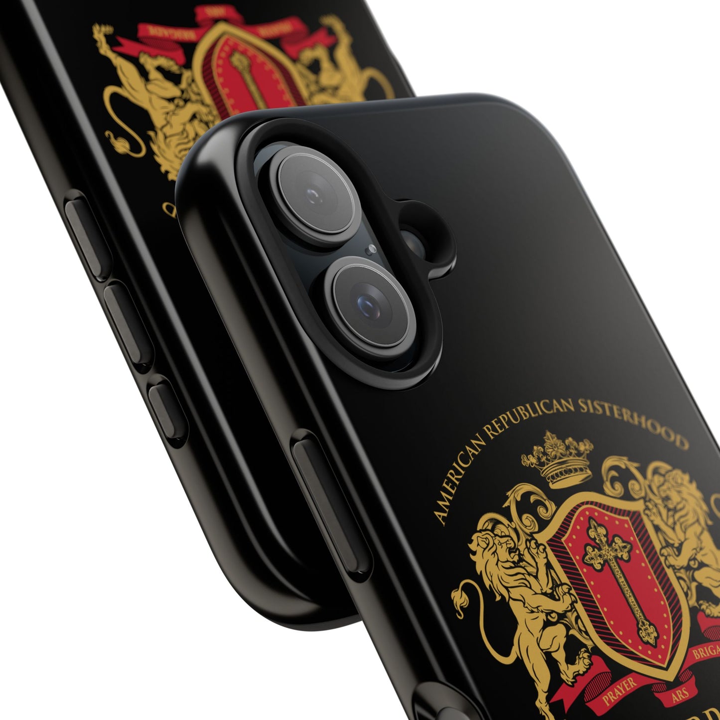 ARS Prayer Brigade Tough Phone Case (Black with Gold/Red Logo)