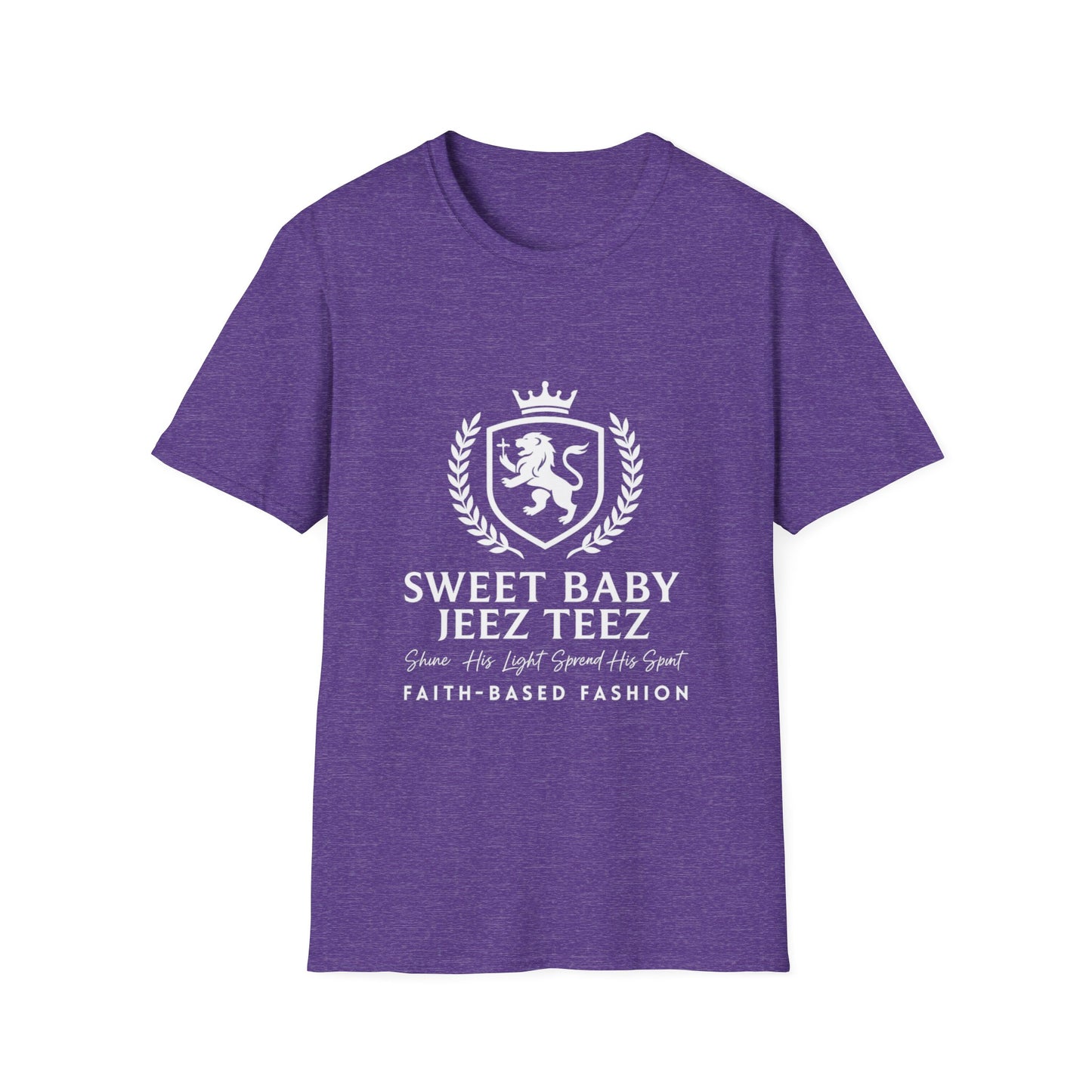 Sweet Baby Jeez Teez Faith-Based Fashion Softstyle T-Shirt (White Logo)