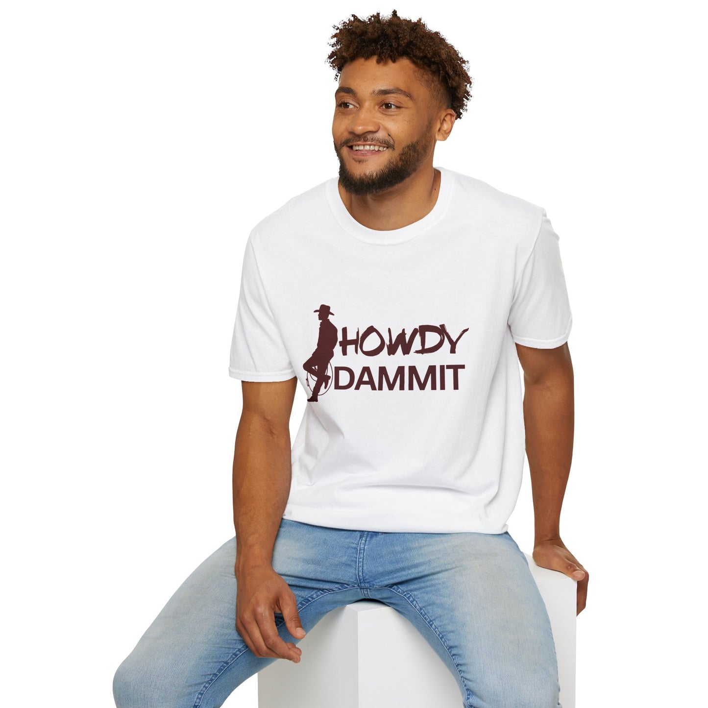 Howdy Dammit Men's Tshirt (AGGIE - Maroon Logo) - Sweet Baby Jeez Teez