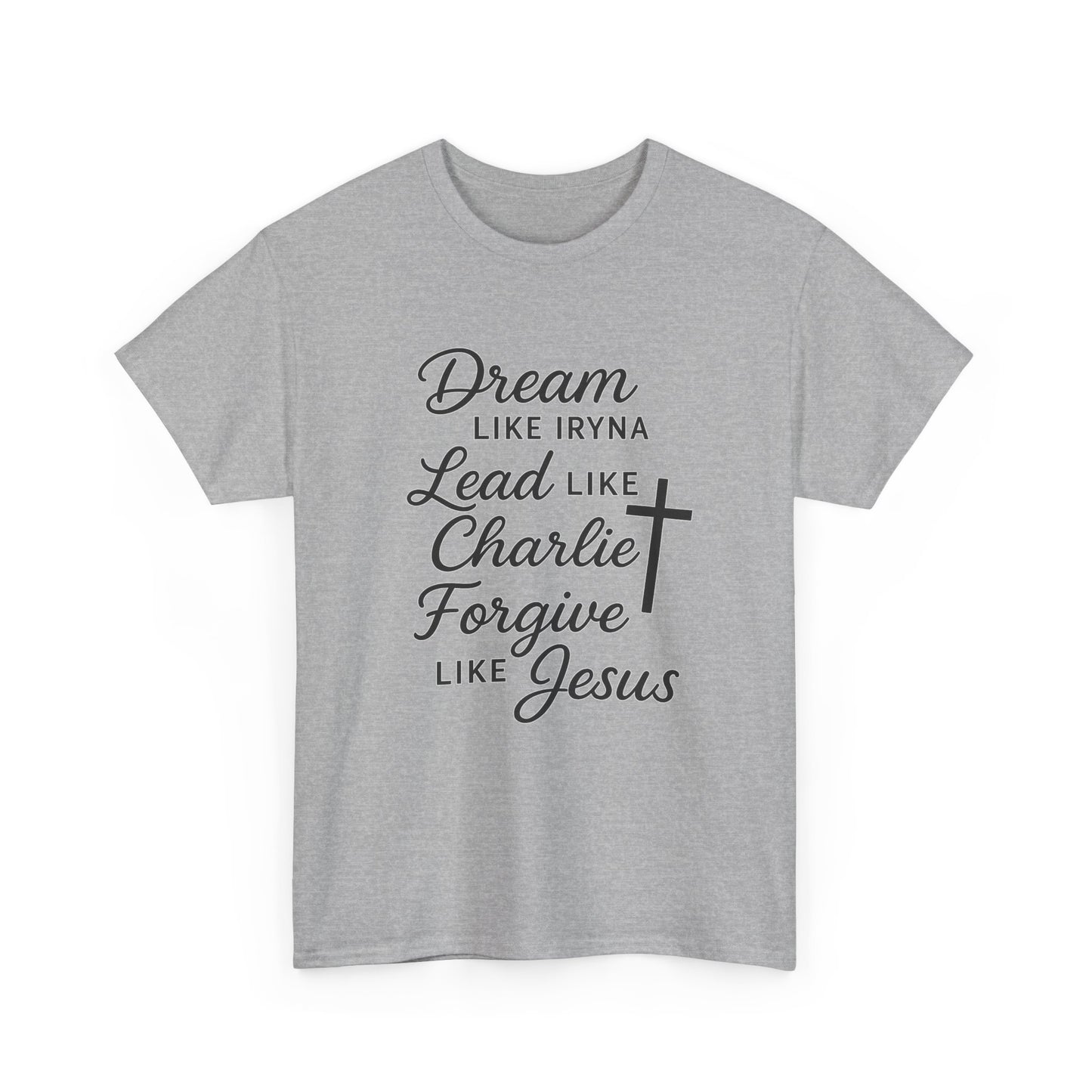 Dream, Lead, Forgive Women's Relaxed Tshirt (Black Logo)