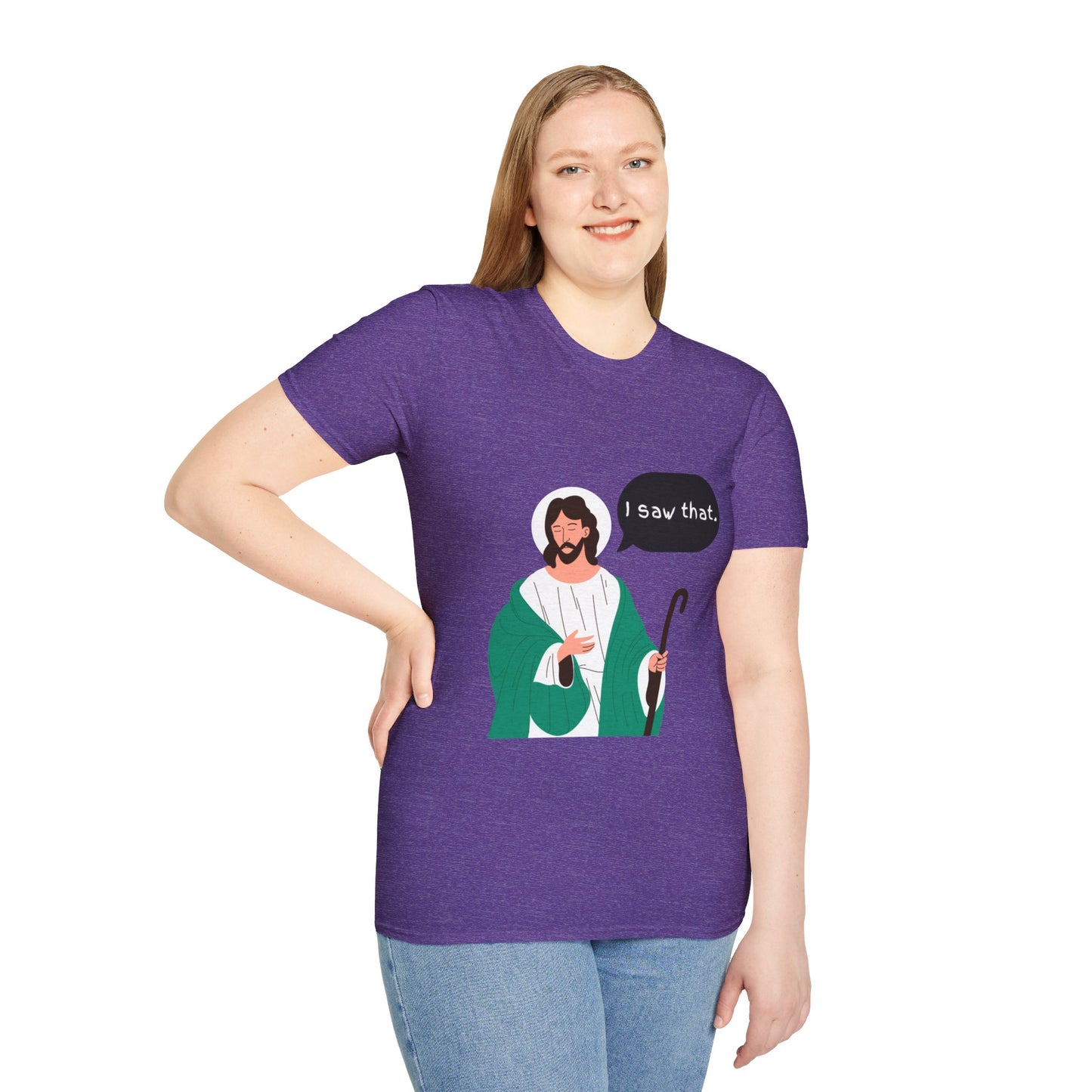 I Saw That Women's Relaxed/Plus Tshirt (Cartoon Logo) - Sweet Baby Jeez Teez
