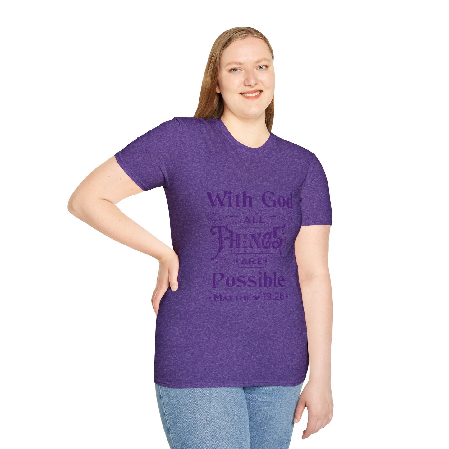 All Things Womens Relaxed/Plus Tshirt (Purple Logo) - Sweet Baby Jeez Teez