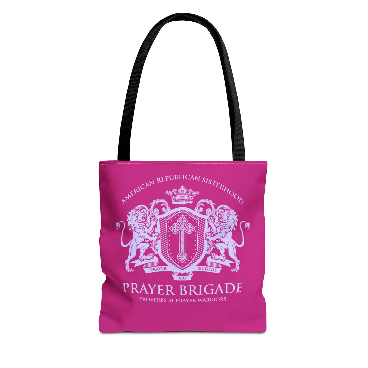 ARS Prayer Brigade Tote Bag (Hot Pink with Lilac Logo)