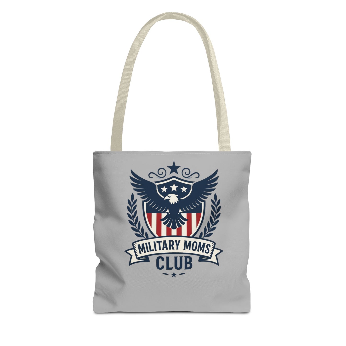 Military Moms Club Tote Bag (Gray with Choice of Handles) - Sweet Baby Jeez Teez
