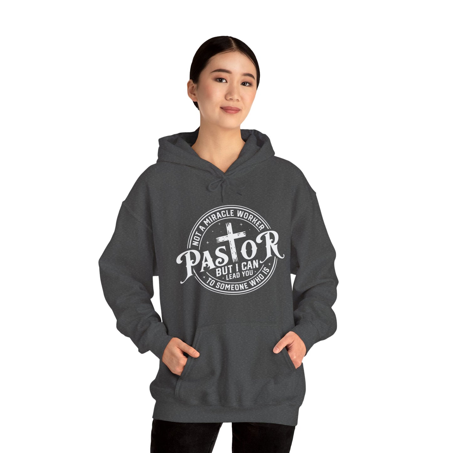 Pastor Women's Relaxed Hooded Sweatshirt (White Logo)
