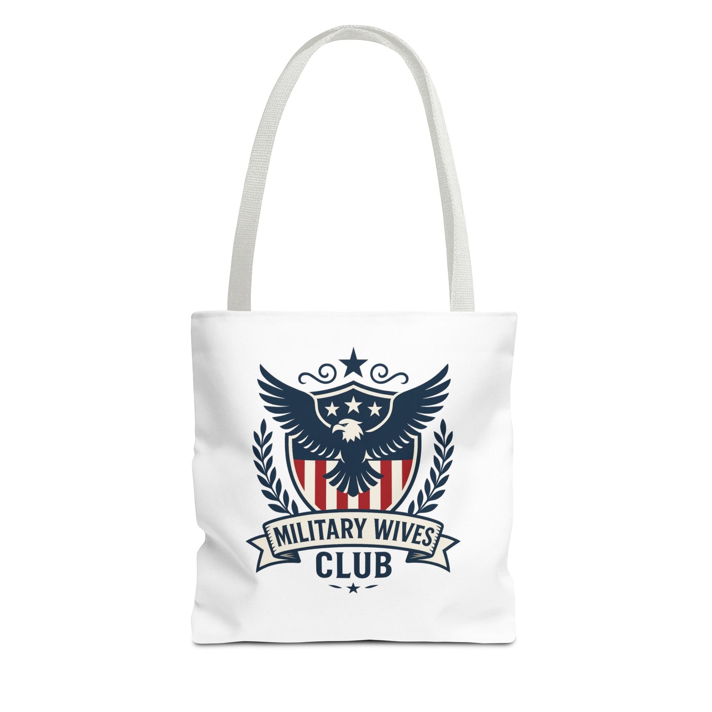 Military Wives Club Tote Bag (White with Choice of Handles)