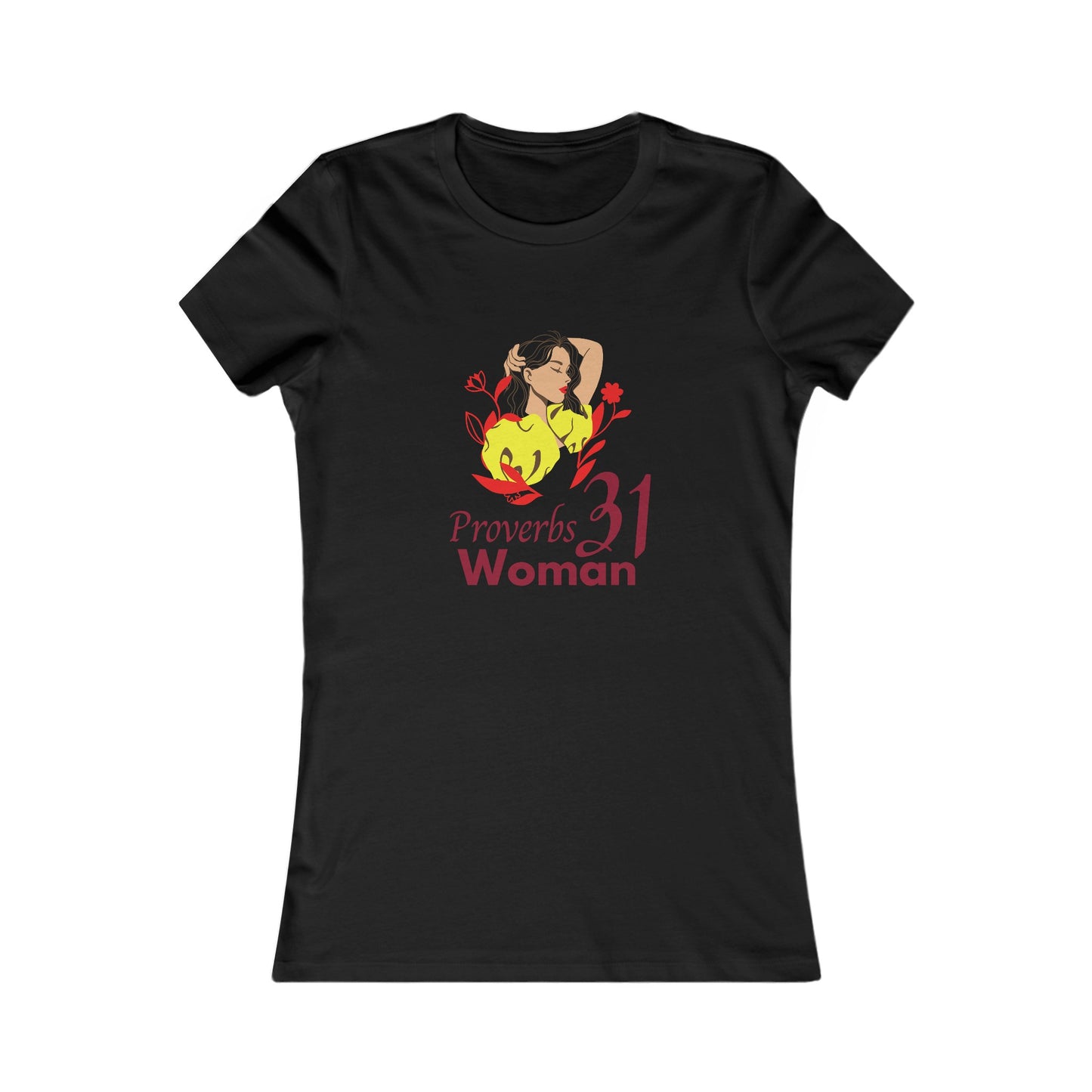 Proverbs 31 Portrait Women's Fitted Tshirt (Latina Colors) - Sweet Baby Jeez Teez