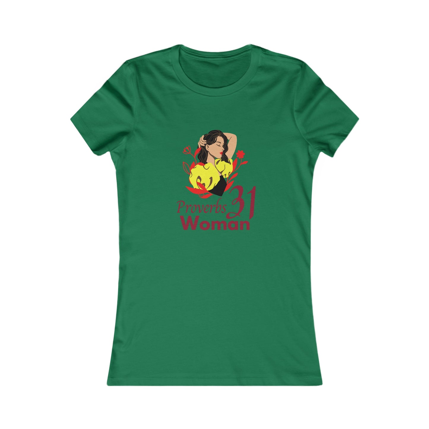 Proverbs 31 Portrait Women's Fitted Tshirt (Latina Colors) - Sweet Baby Jeez Teez