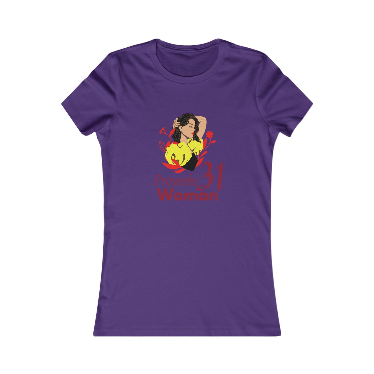 Proverbs 31 Portrait Women's Fitted Tshirt (Latina Colors) - Sweet Baby Jeez Teez