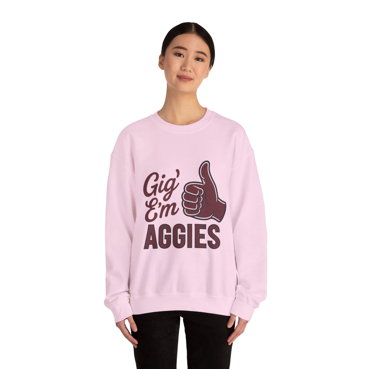 Gig 'Em Aggies Texas A&M Unisex Crewneck Sweatshirt - Sweet Baby Jeez Teez