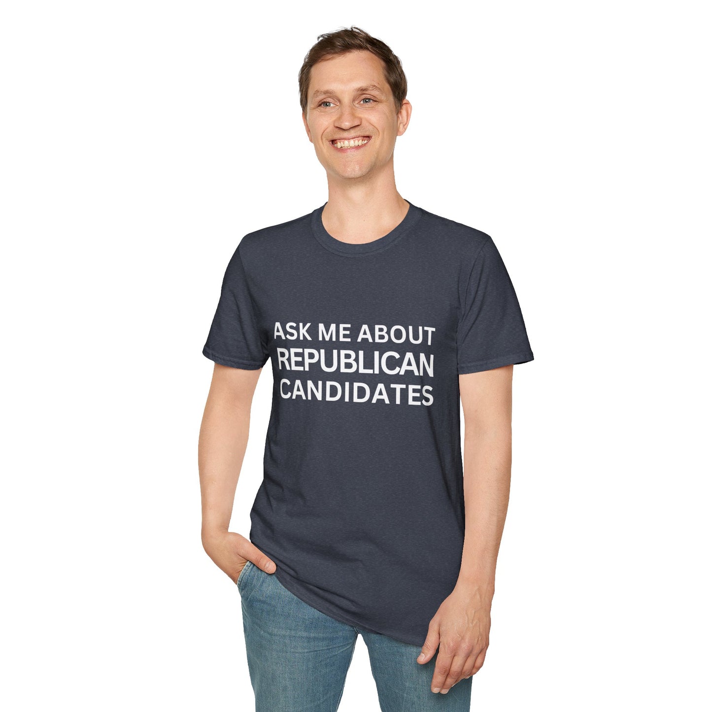 Ask Me Unisex Relaxed Tshirt (White Logo) - Sweet Baby Jeez Teez