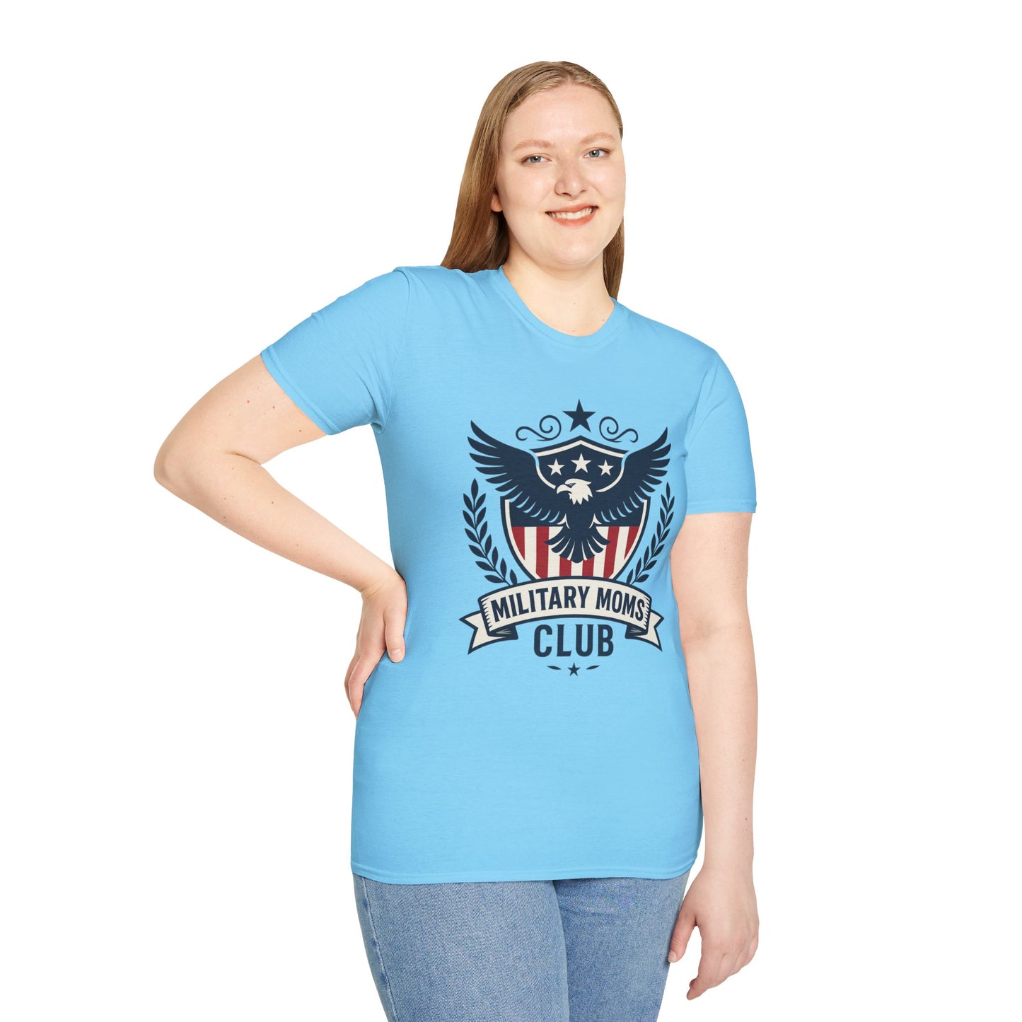 Military Moms Club Women's Relaxed Tshirt (Crest Logo) - Sweet Baby Jeez Teez