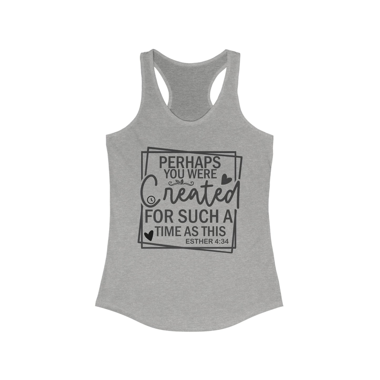 Esther 4:14 Women's Racerback Tank (Black Logo) - Sweet Baby Jeez Teez