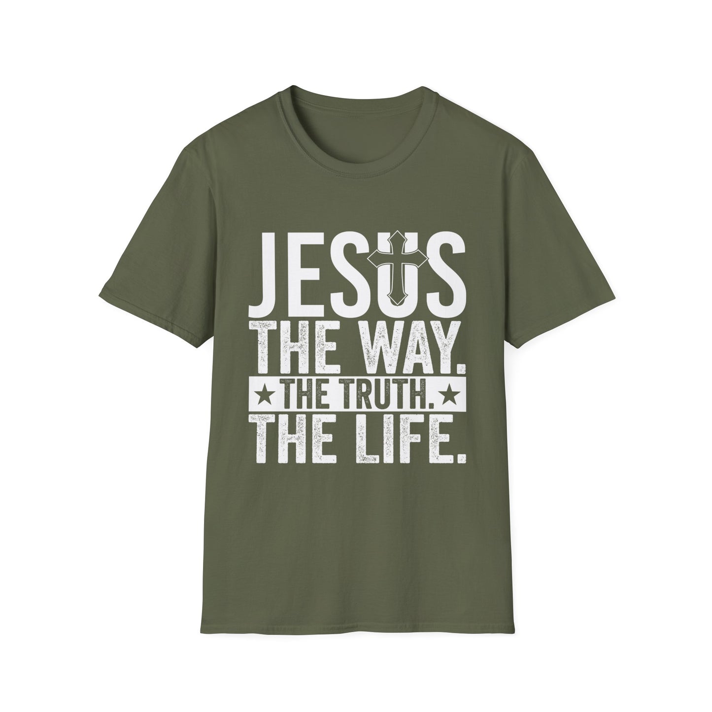 "Jesus The Way, The Truth, The Life" Unisex Tshirt (White Logo)