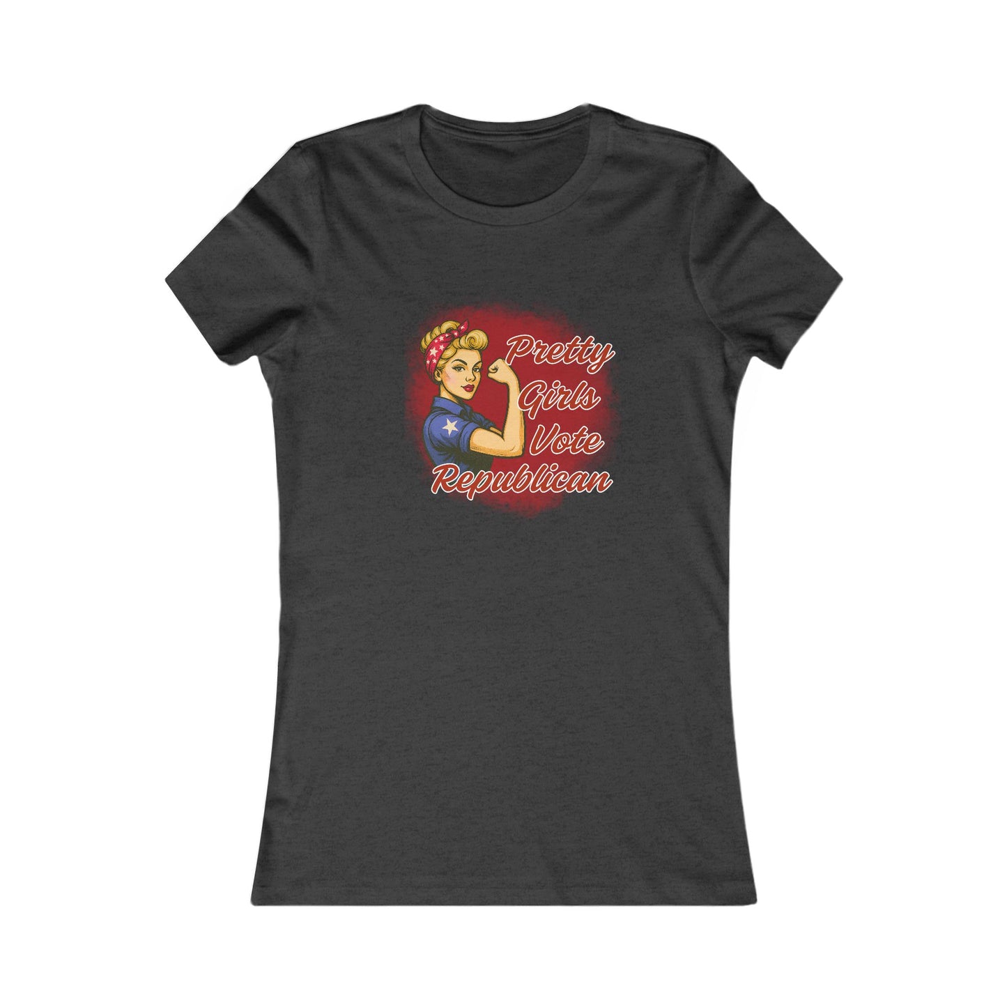 "Pretty Girls Vote Republican" Empowered Women Fitted T-Shirt Tee (Blonde)