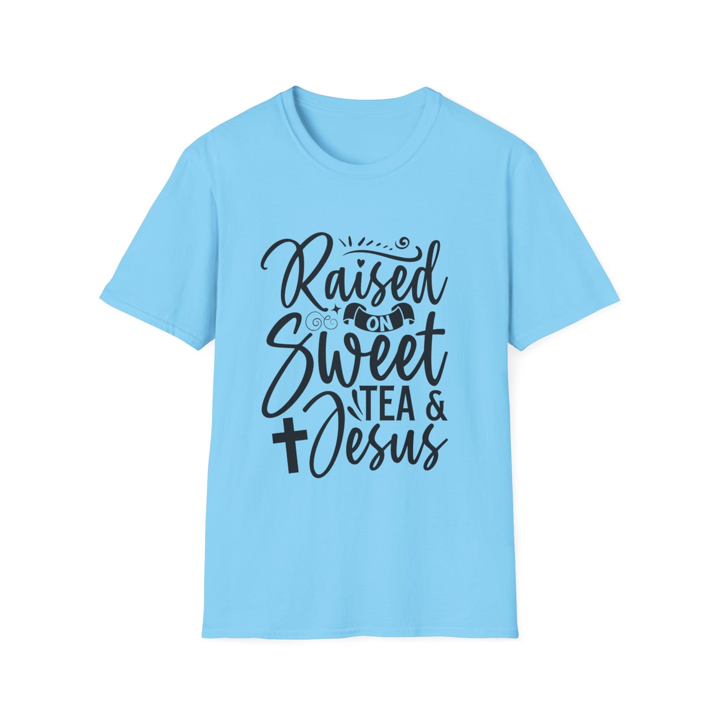 Sweet Tea and Jesus Women's Relaxed/Plus Tshirt (Black Logo) - Sweet Baby Jeez Teez