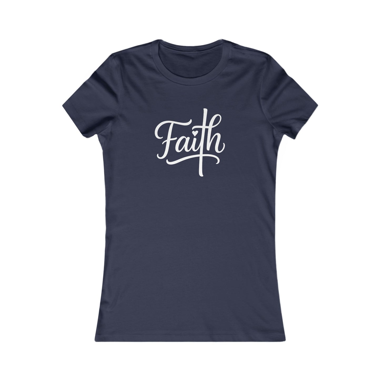 Cross-ed T Faith Christian Women's Tshirt (White Logo)