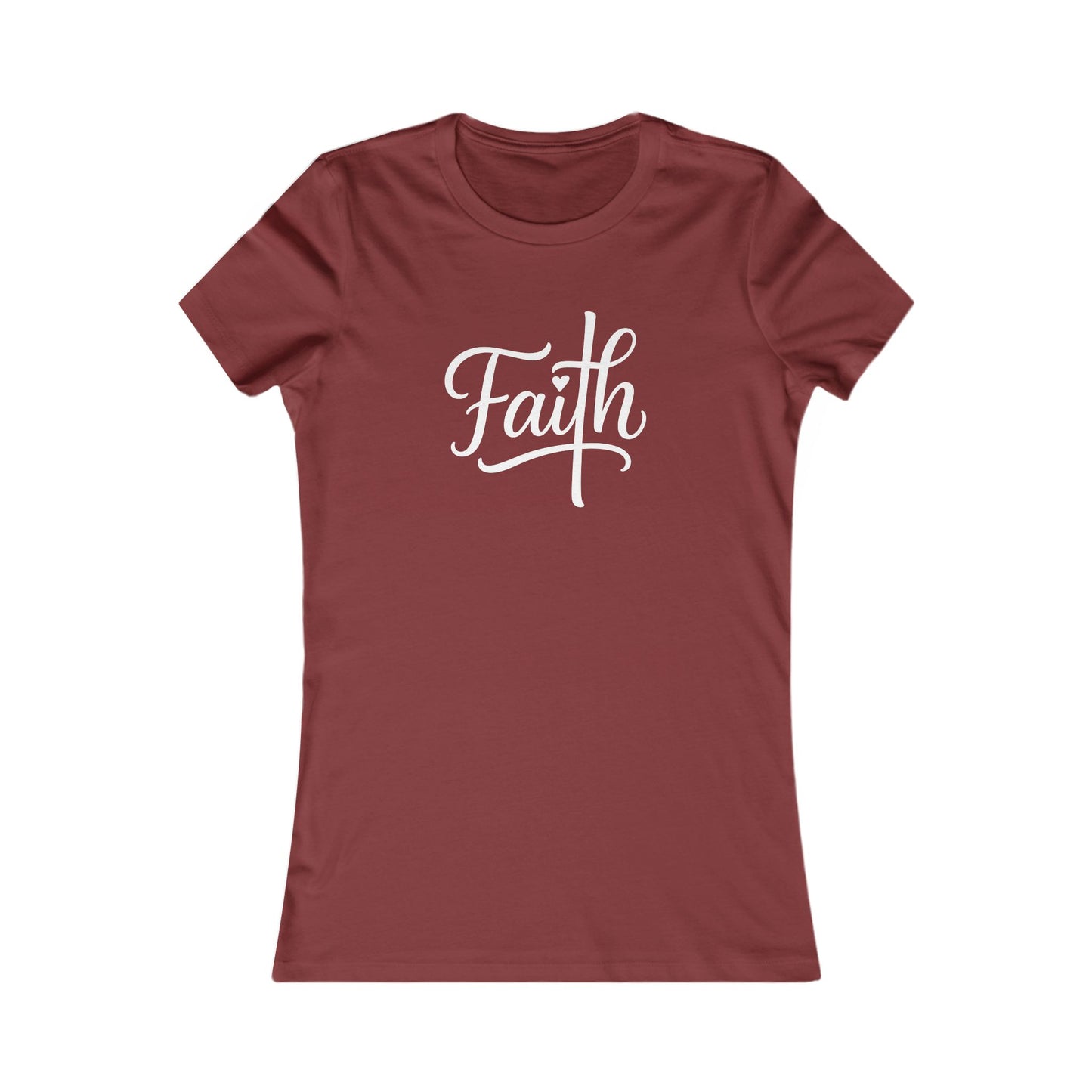 Cross-ed T Faith Christian Women's Tshirt (White Logo)