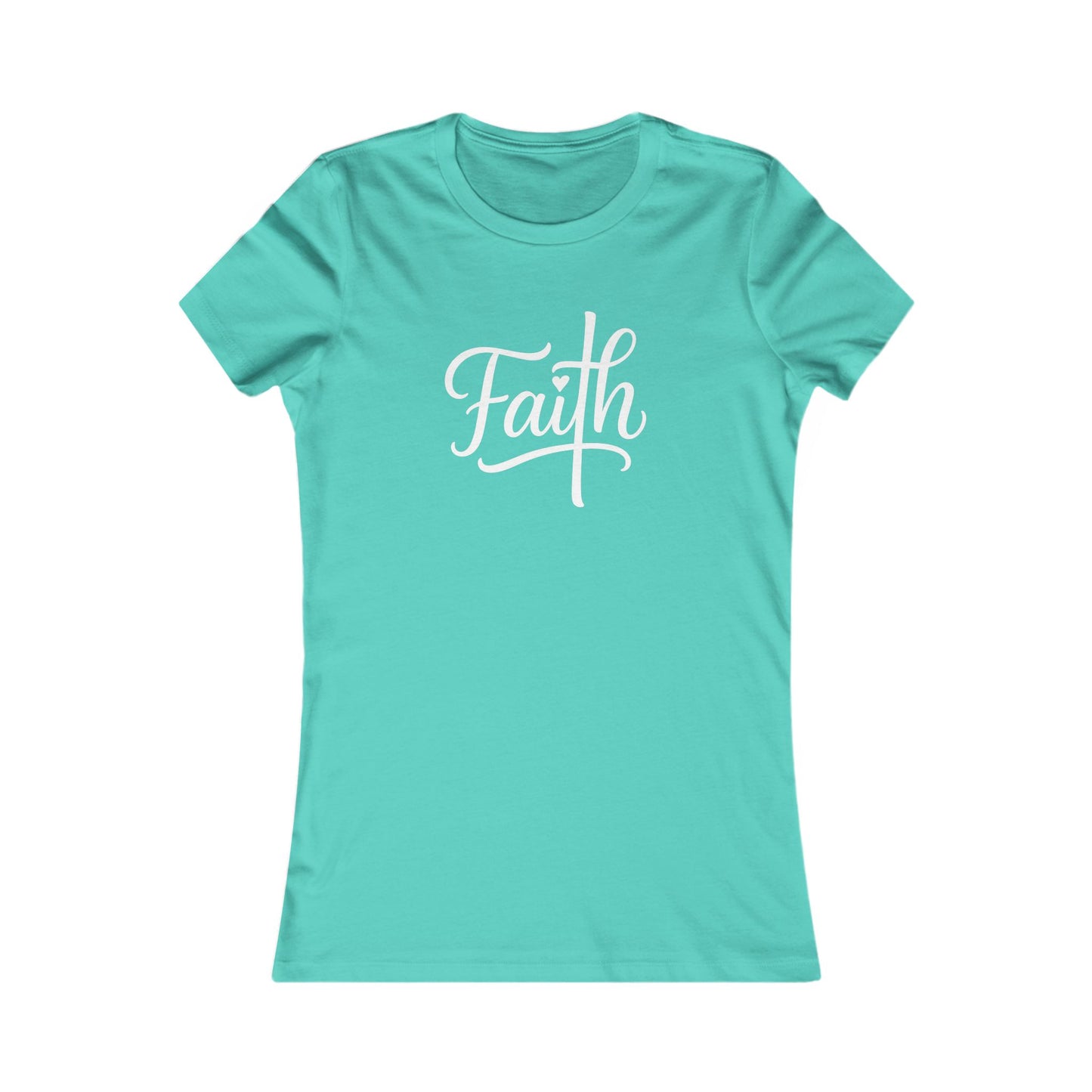 Cross-ed T Faith Christian Women's Tshirt (White Logo)