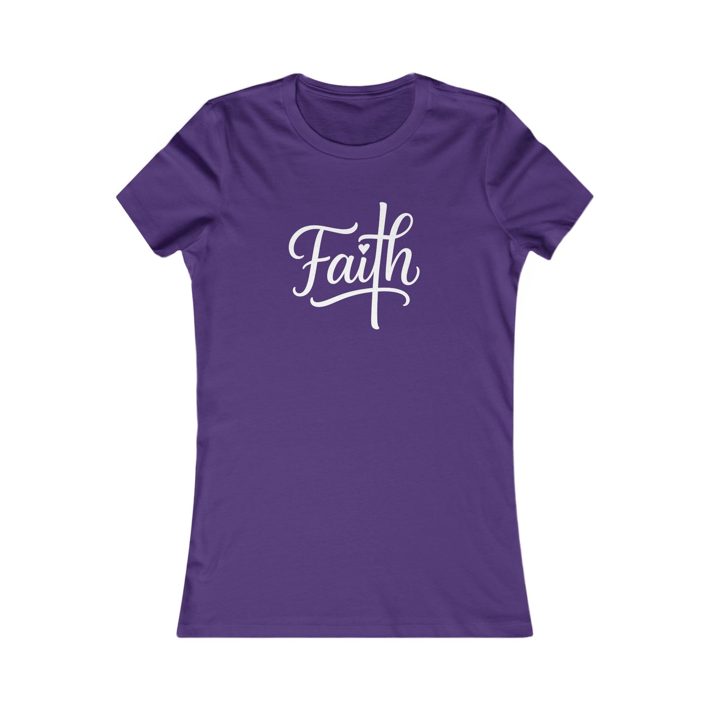 Cross-ed T Faith Christian Women's Tshirt (White Logo)