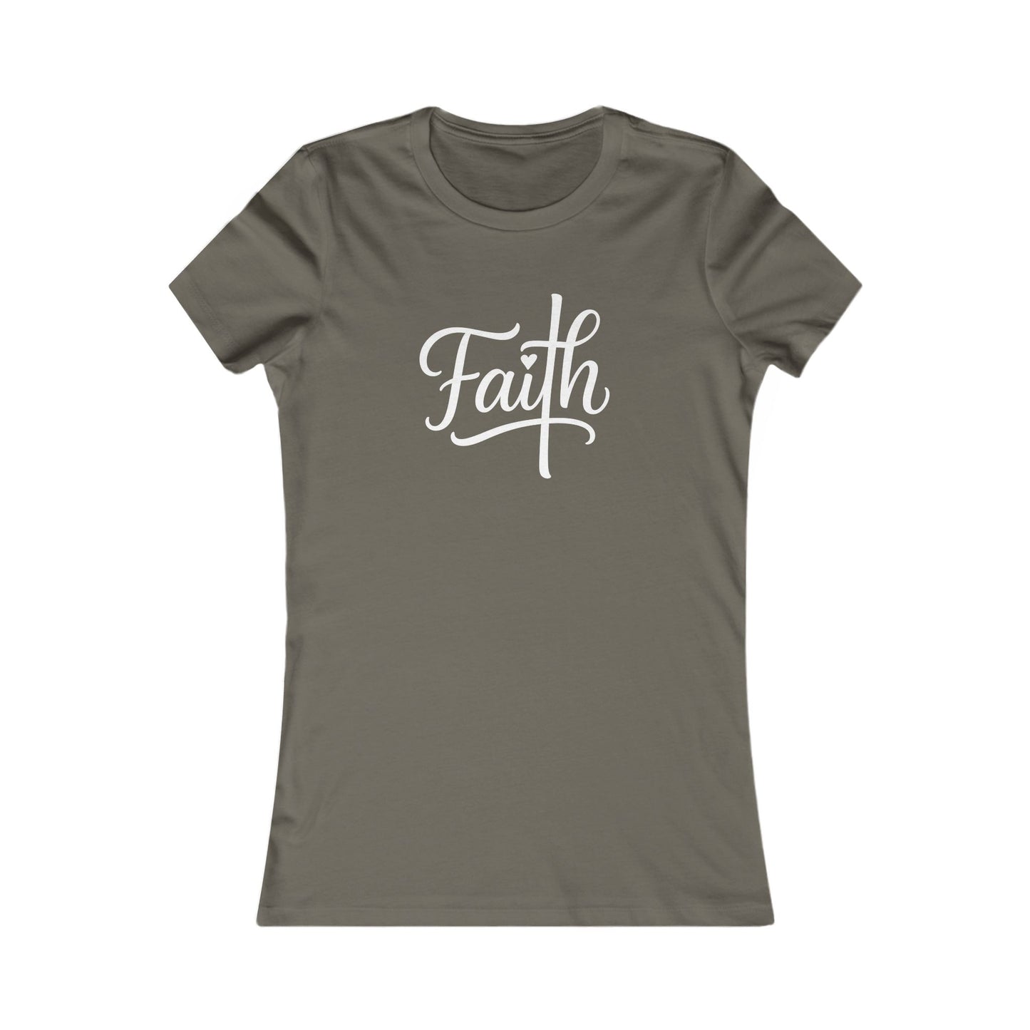 Cross-ed T Faith Christian Women's Tshirt (White Logo)