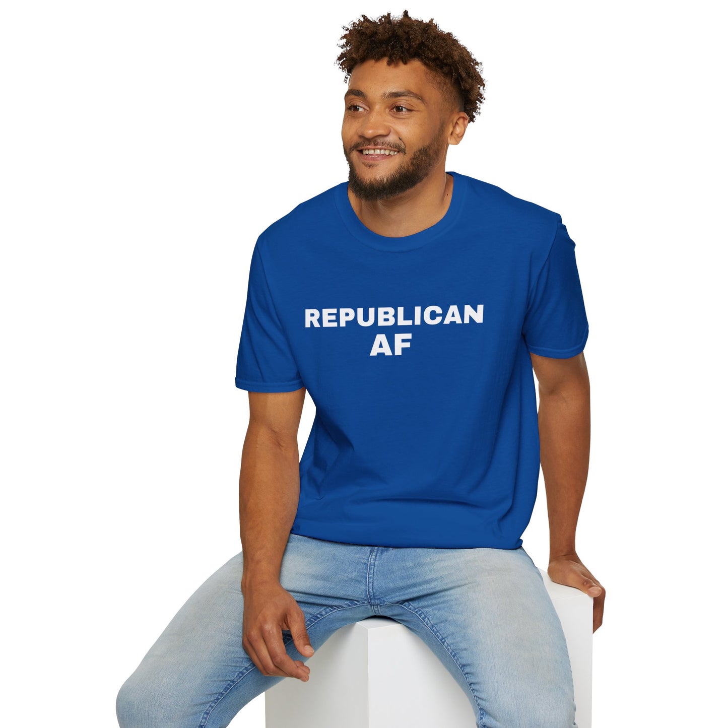 Republican AF Men's Tshirt (White Logo) - Sweet Baby Jeez Teez