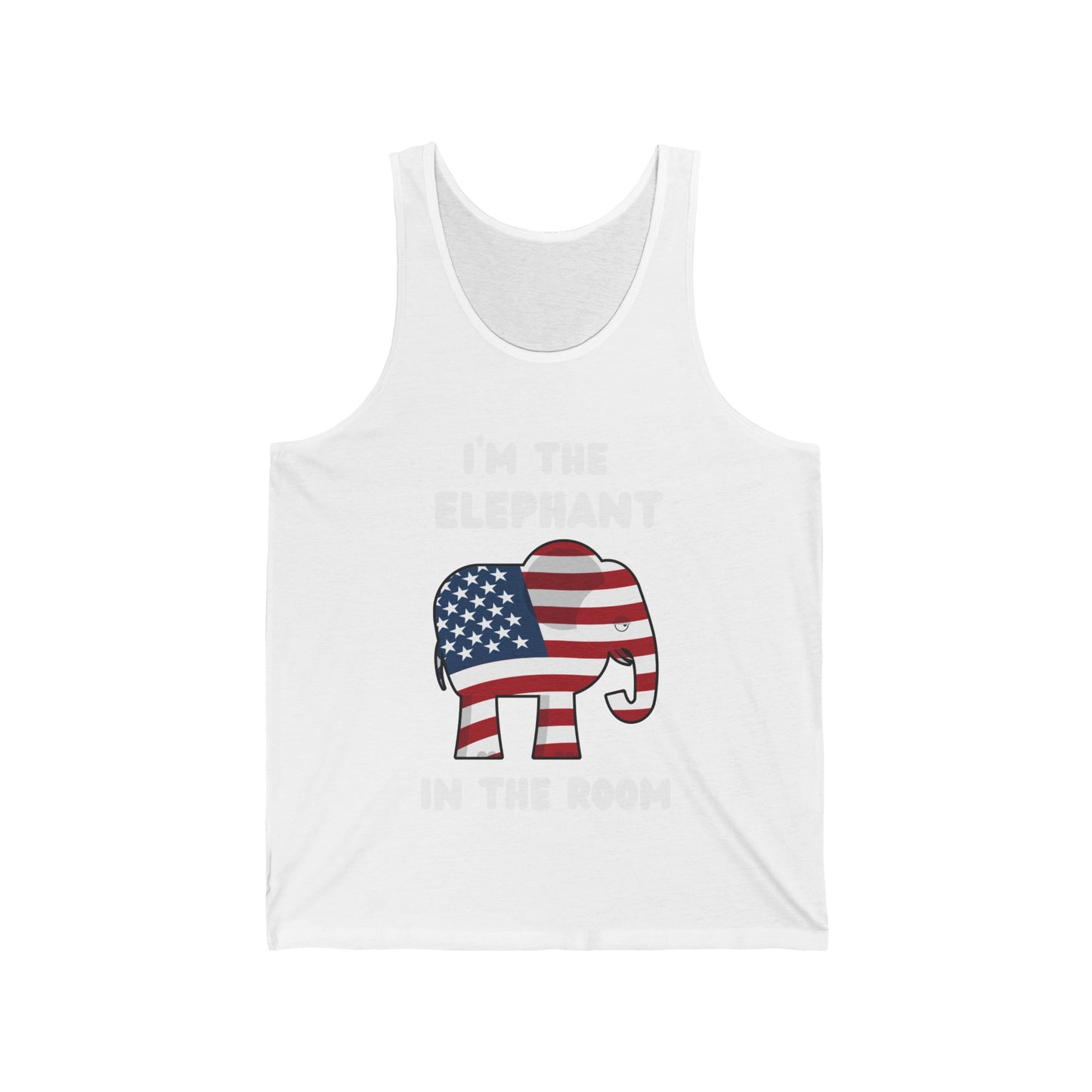 Elephant in Room Cartoon Women's Relaxed Tank (White Logo) - Sweet Baby Jeez Teez