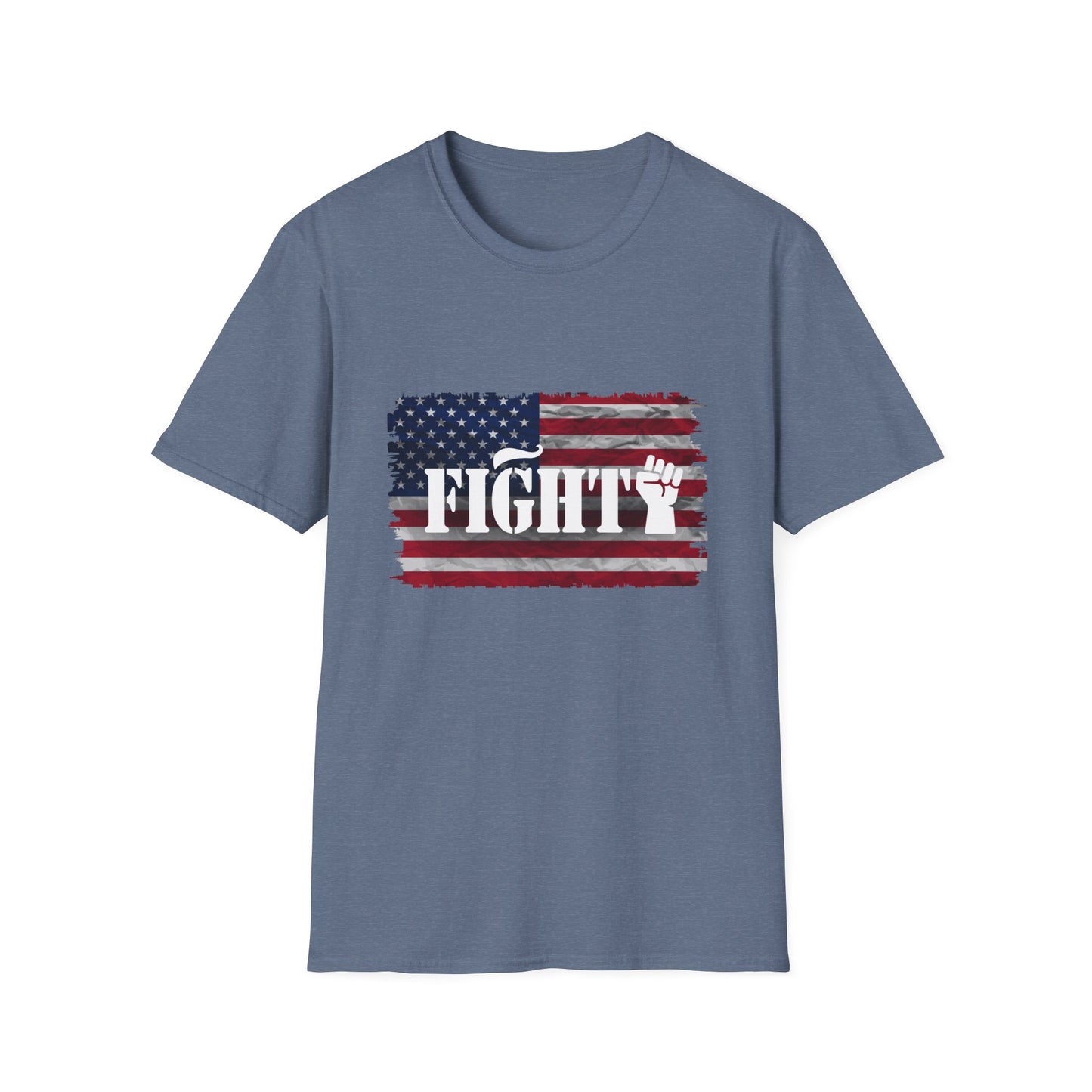 Fight Men's Tshirt (Flag Logo) - Sweet Baby Jeez Teez