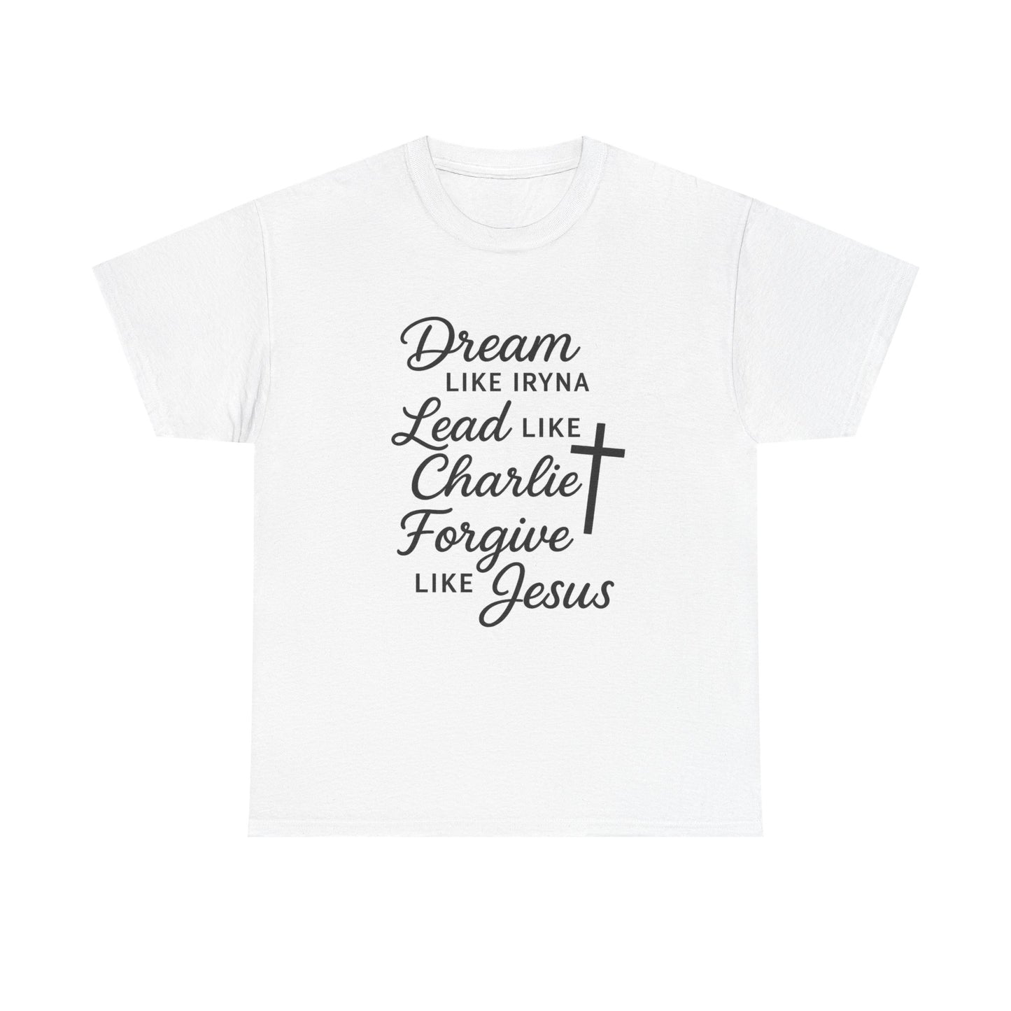 Dream, Lead, Forgive Women's Relaxed Tshirt (Black Logo)