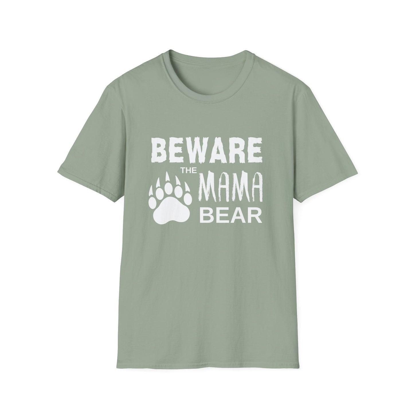 Mama Bear Women's Relaxed/Plus Tshirt (White Logo) - Sweet Baby Jeez Teez