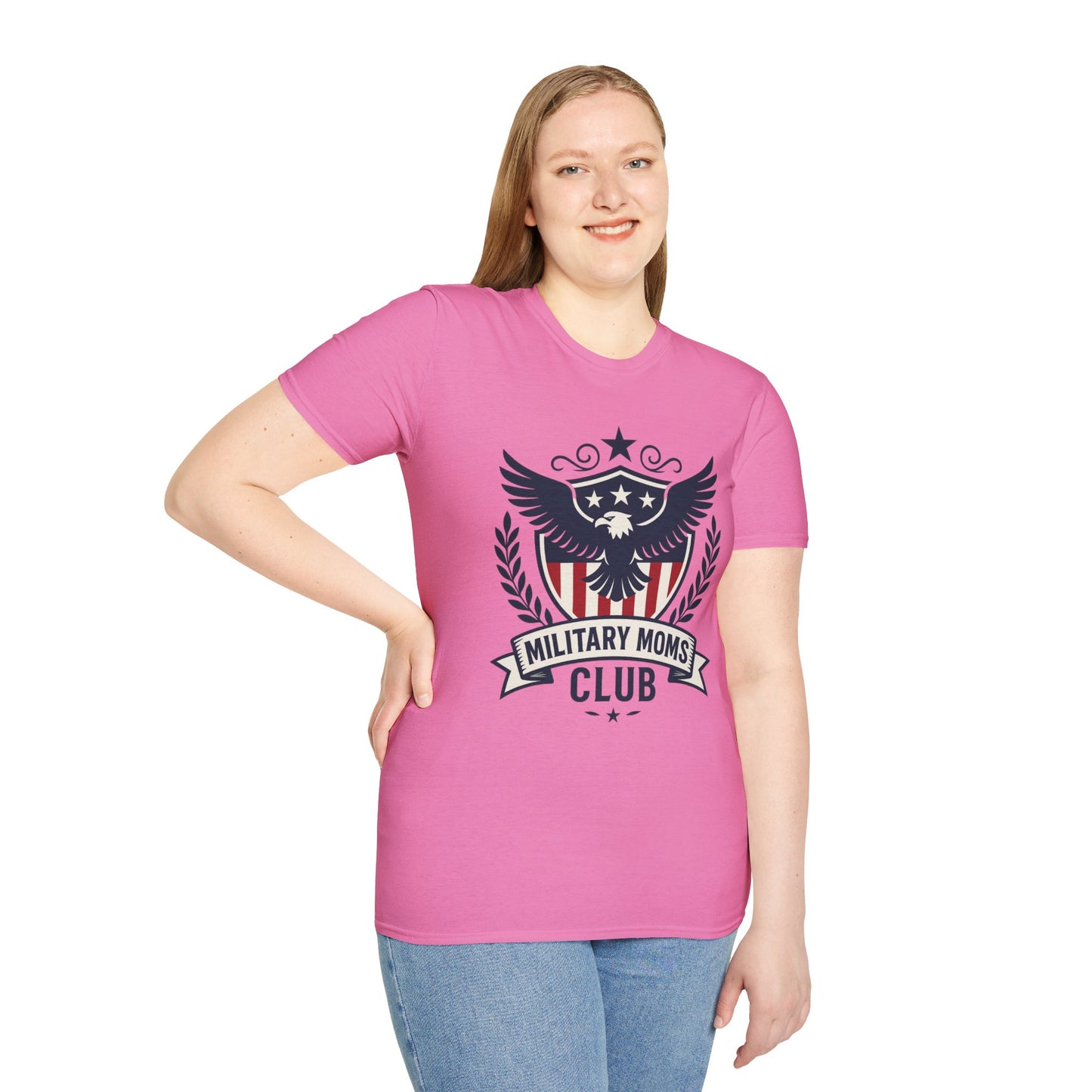 Military Moms Club Women's Relaxed Tshirt (Crest Logo) - Sweet Baby Jeez Teez