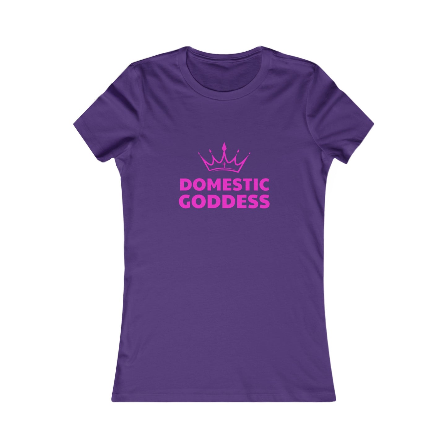 Domestic Goddess Tshirt - Purple & Fuchsia - Sweet Baby Jeez Teez