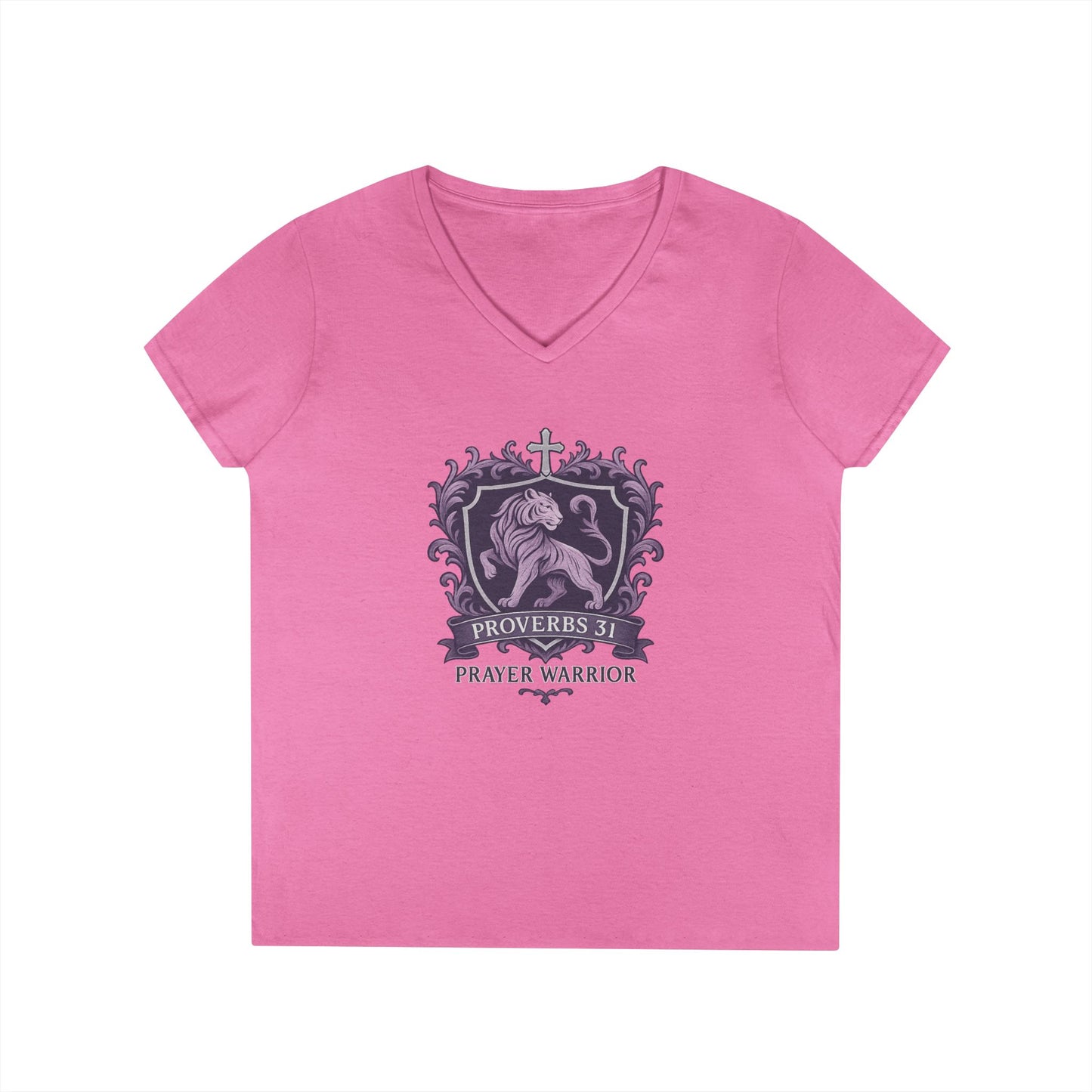 Proverbs 31 Prayer Warrior Christian Women's V-Neck T-Shirt