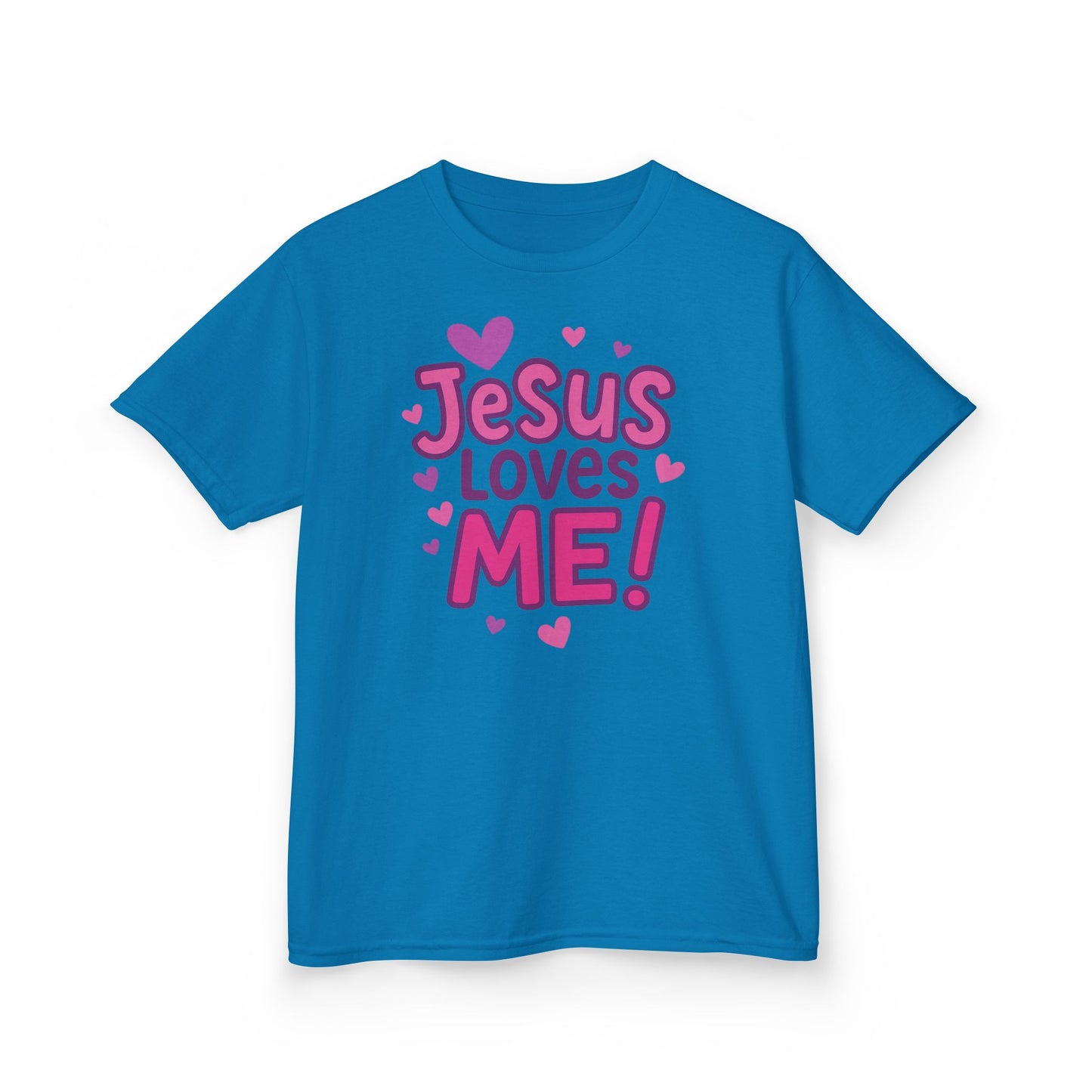 "Jesus Love Me!" Christian Girls Tshirt (Hearts Logo)