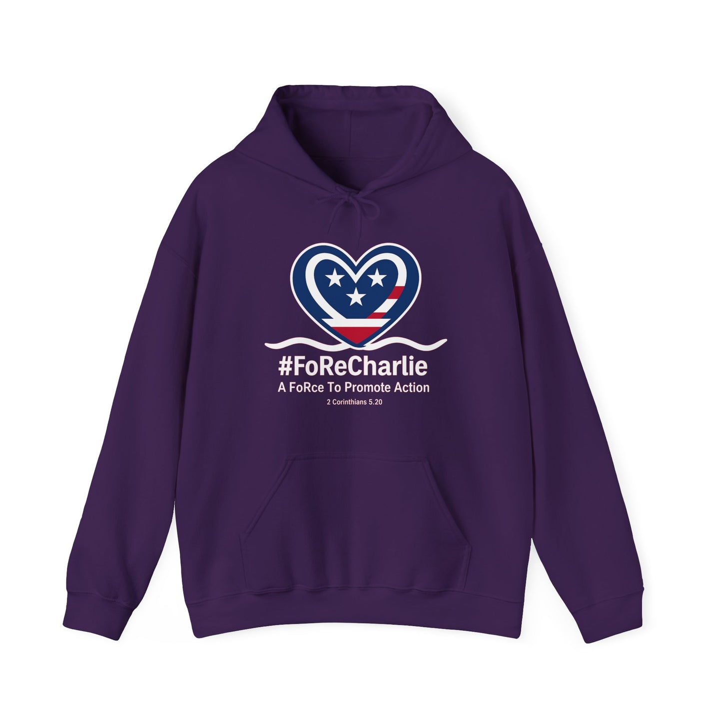"FoRe Charlie" Ambassador Pageant Memorial Unisex Hoodie for Charlie (White Heart Logo)