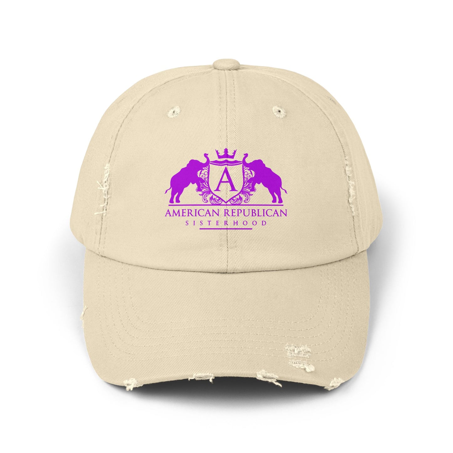 ARS Hot Pink Logo Distressed Cap (ARS) - Sweet Baby Jeez Teez