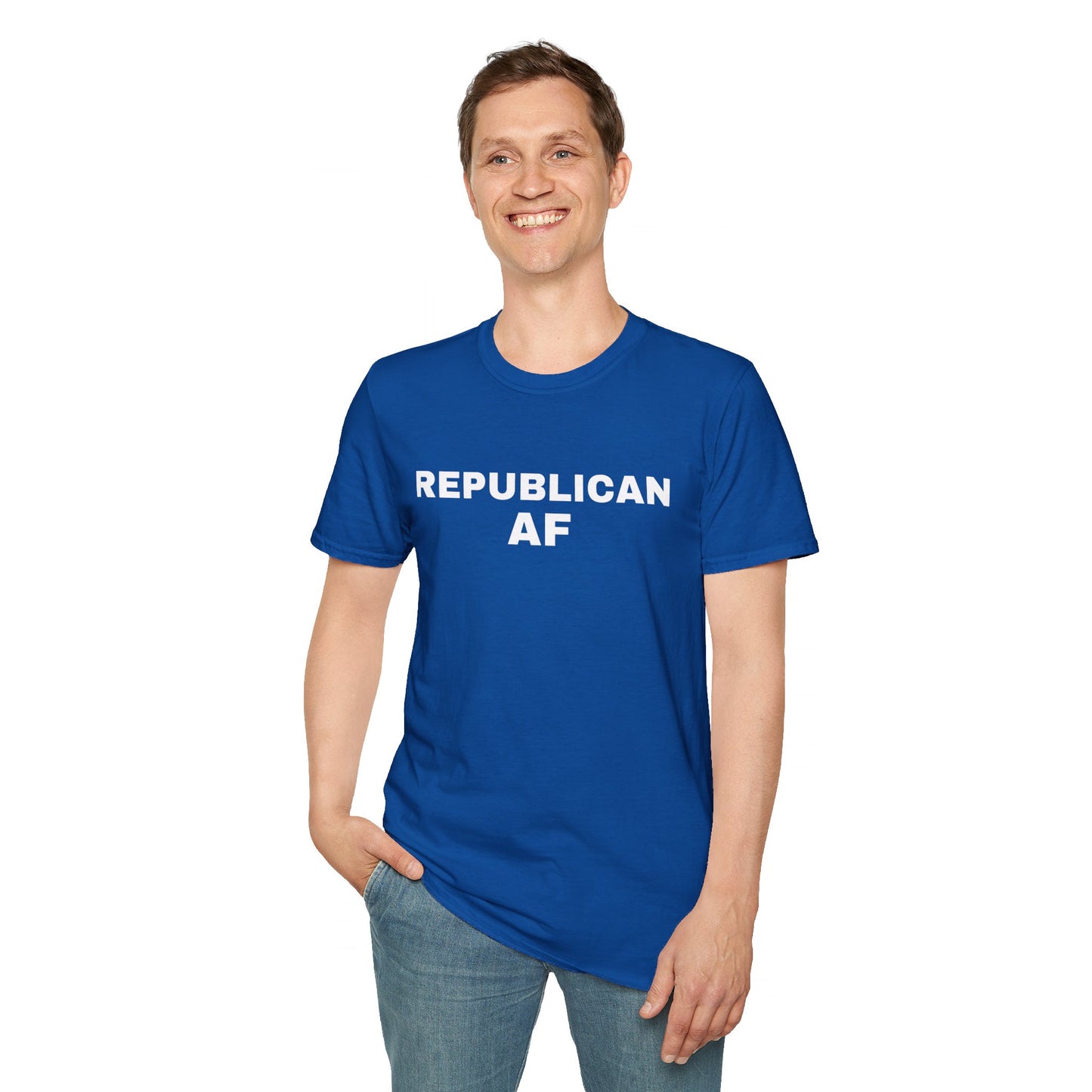 Republican AF Men's Tshirt (White Logo) - Sweet Baby Jeez Teez