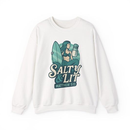 "Salty & Lit" Christian Women's Scripture Sweatshirt