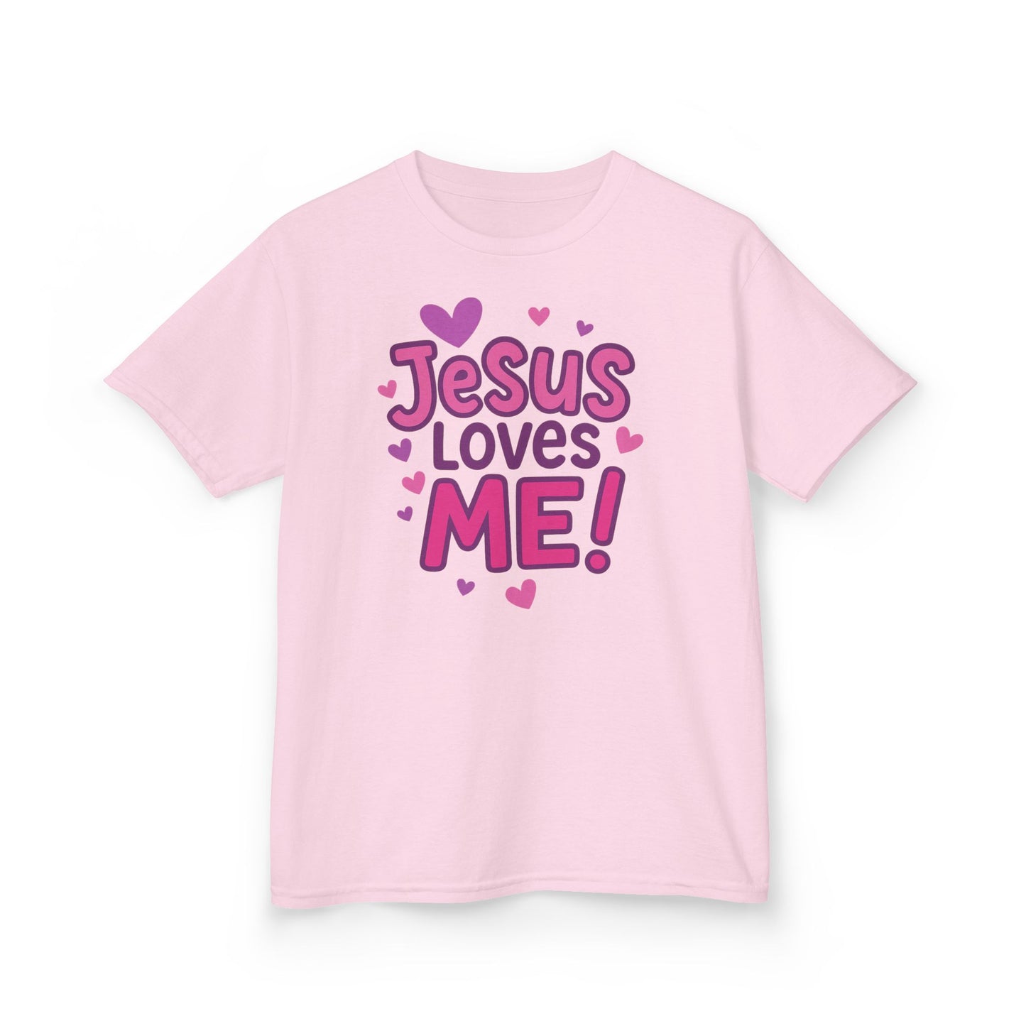"Jesus Love Me!" Christian Girls Tshirt (Hearts Logo)