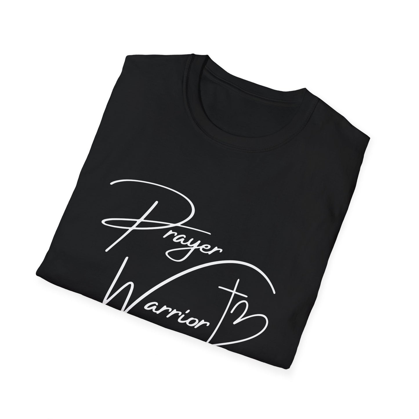 Prayer Warrior Cross Heart Women's Relaxed/Plus Tshirt (White Logo) - Sweet Baby Jeez Teez