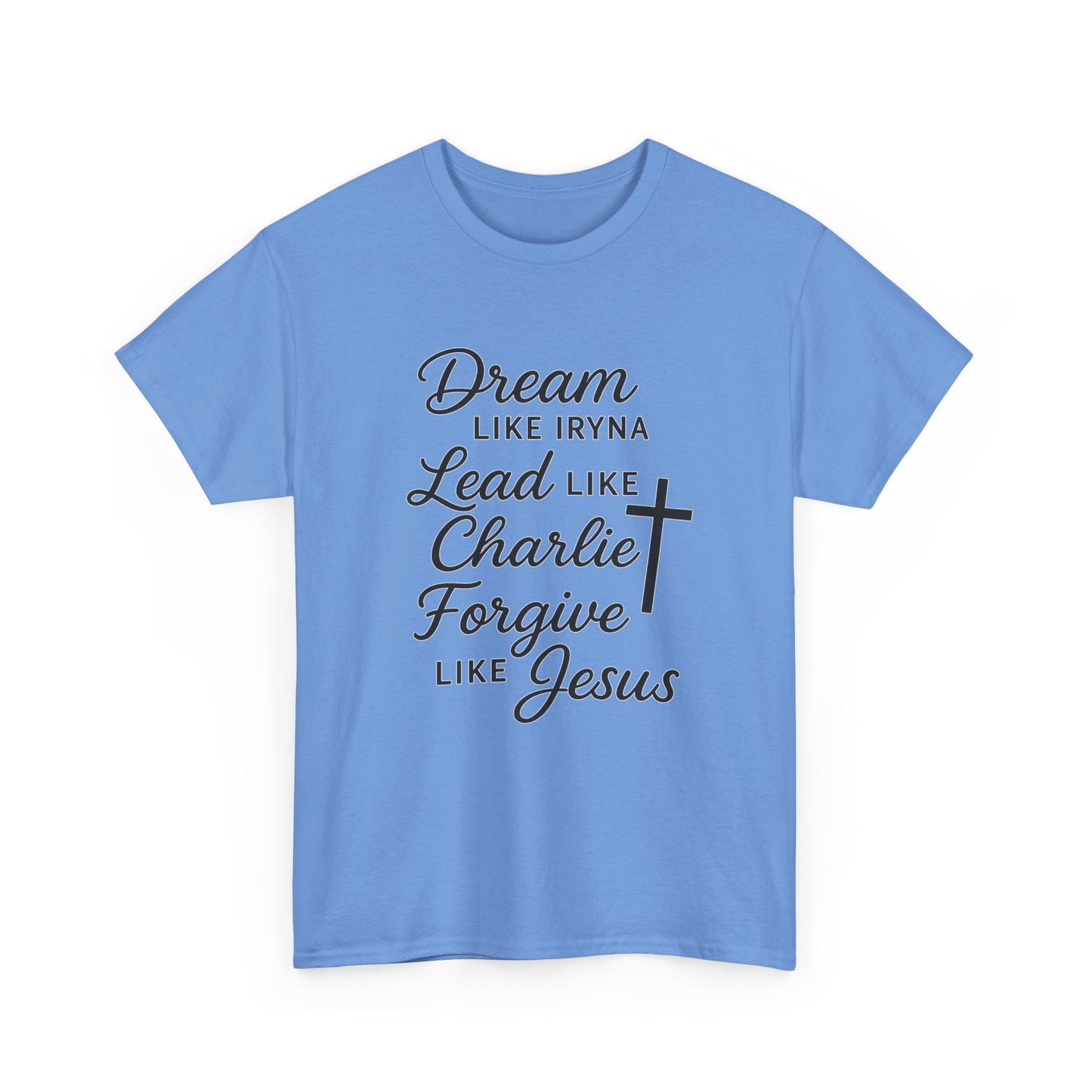 Dream, Lead, Forgive Women's Relaxed Tshirt (Black Logo)
