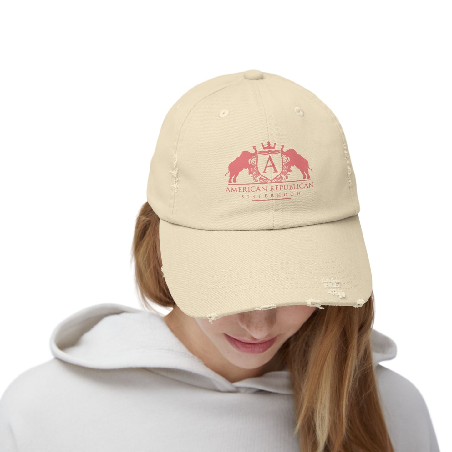 ARS Coral Logo Distressed Cap (ARS) - Sweet Baby Jeez Teez
