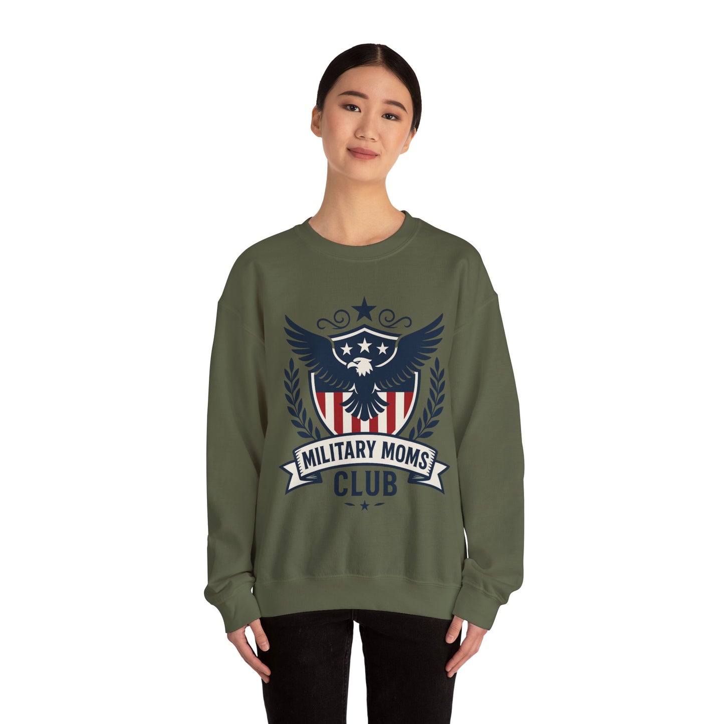 Military Moms Club Relaxed Crewneck Sweatshirt - Sweet Baby Jeez Teez