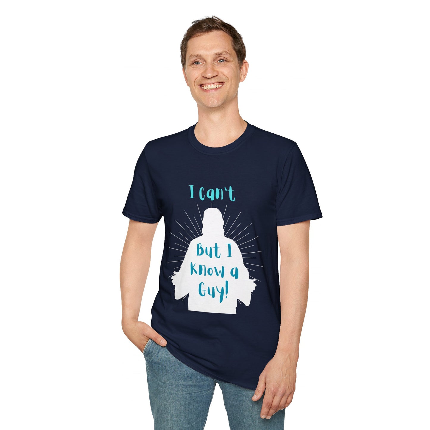I Know a Guy Men's Tshirt (White Logo) - Sweet Baby Jeez Teez